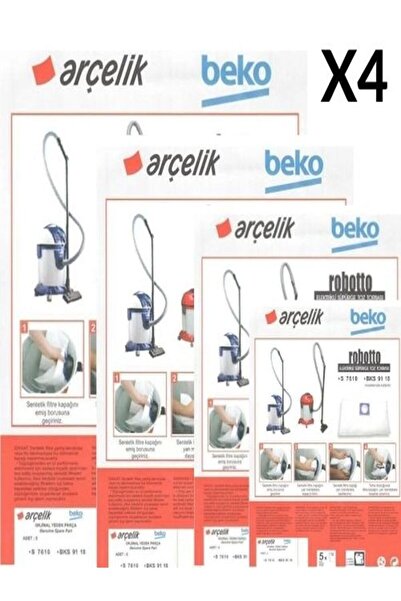 Arçelik ETICARETARENA 4 pachete 20 pentru modelul de aspirator Adept Arçelik S 7610 - 5 saci de praf Robotto