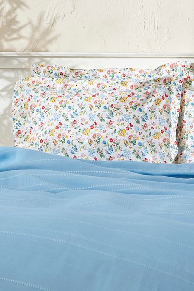 Karaca Home Noya 100% Cotton Double Pique Set Blue