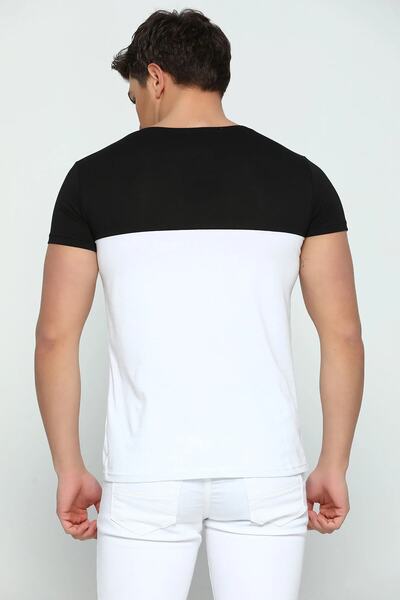 SILATU Tricou alb negru