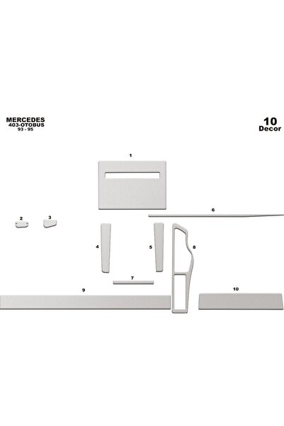 meriç cockpit design ميريتش ®   مرسيدس 403 توربيدو امامي مطلي الومنيوم 10 قطع...