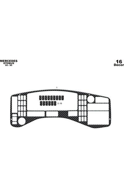 meriç cockpit design ميريتش ®   مرسيدس 403 توربيدو امامي مطلي كربون 16 قطعة 1...