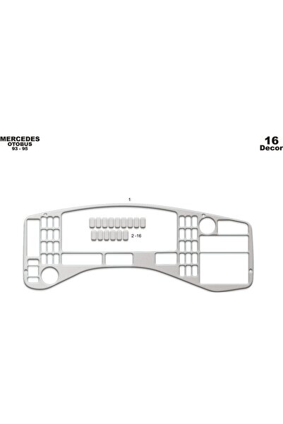 meriç cockpit design ميريتش ®   مرسيدس 403 توربيدو امامي مطلي الومنيوم 16 قطع...