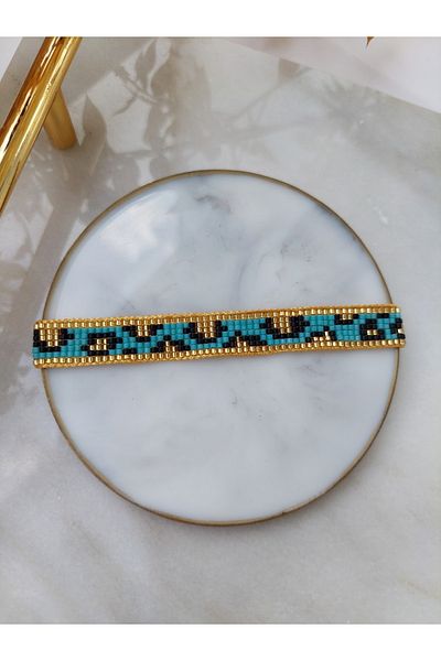 BUNİTA DESİGN Colorful Leopard Miyuki Beaded Bracelet