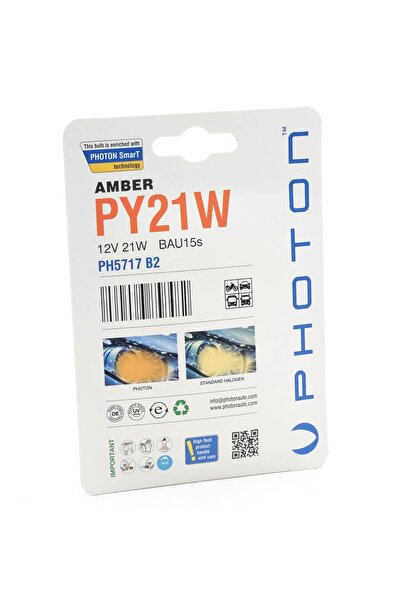 Photon Sinyal Ampülü Py21w Turuncu Amber 93 Ampül Şaş Tırnak Ikili Paket
