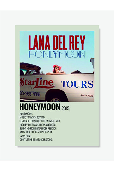 fırsatlar diyarı Honeymoon - Lana Del Rey Müzik Info Card Bilgi Kartı Duvar P...