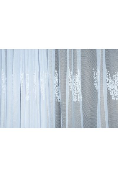 AKÇA TEKSTİL Cypress Belly Model White Color Single Wing Ready Planted Pleated Background Curtain 300*260 Cm