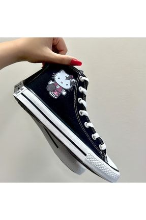 BROOD s Hello Kitty Bask l Siyah Converse Unisex Kanvas Ayakkab