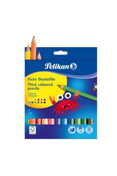 Pelikan قلم طلاء جاف جامبو مثلث 12 علبة