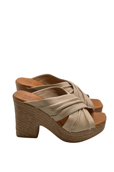 Venüs Πλατφόρμα Heel Light Δερμάτινα Γυναικεία Σανδάλια
