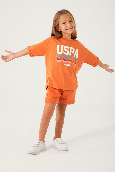 U.S. Polo Assn. U.S. Polo US1405-G Girls' Shorts Set