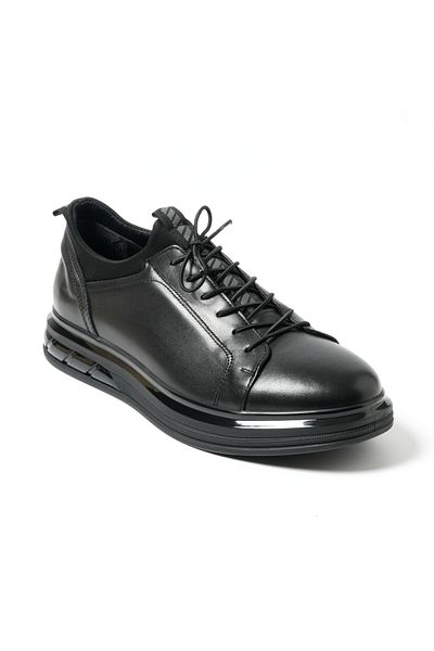 John May Men's Sneakers OZ- 3536 John May Black Napa Black Stretch