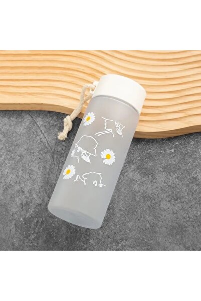 BEYZANA Papatya Su Şişesi | Matara 500 Ml | Taşınabilir Seyahat Su Şişesi