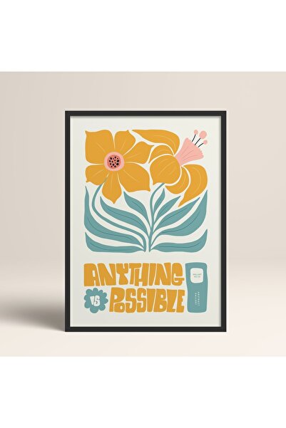 HOMEPACK Crna slika u drvenom okviru, uokviren poster, umetnički moderni zidn...