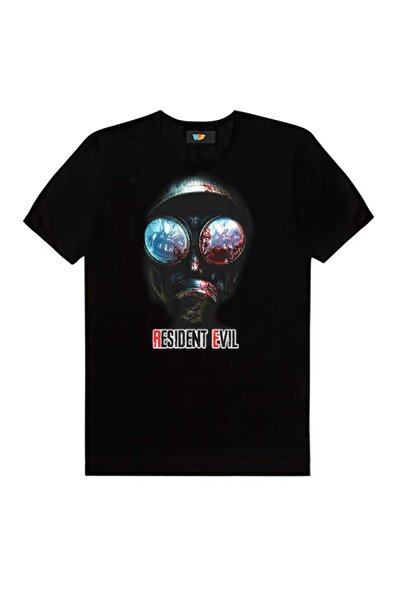 Gala Tricou negru cu mască de gaz Resident Evil1322