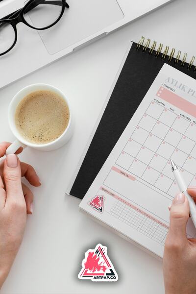 artpap Aylık Hatırlatıcı Planlayıcı | Monthly Planner , Günlük, Haftalık Ajanda, Defter | A5 50syf 15*21cm