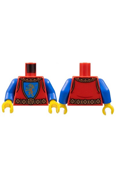 LEGO Orjinal Custom Minifigür Minifigure Gövde Torso Castle Ortaçağ Aslan Arm...