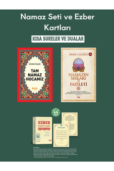 Çelik Yayınevi Namaz Seti ve Ezber Kartları Kısa Sureler Ve Dualar Tam Namaz ...