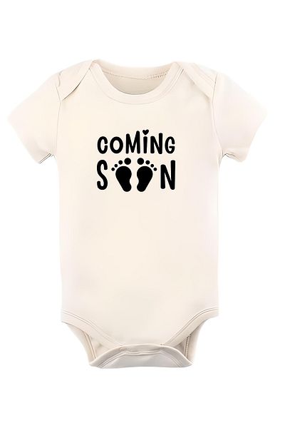 GREY Baby Bodysuit / Baby Bodysuit / Half Sleeve Baby Bodysuit / Printed Baby Bodysuit / Coming Soon Bodysuit