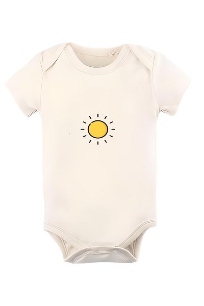 GREY Baby Bodysuit / Baby Bodysuit / Half Sleeve Baby Bodysuit / Printed Baby Bodysuit