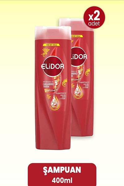 Elidor Superblend Shampoo - Color Protection and Revitalizing Care, 400 Ml x 2 Pieces