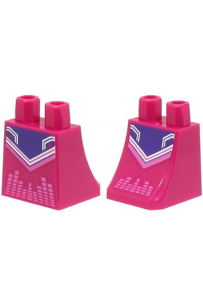 LEGO Original Accessory Mini Figure Mini Figure Disco Clothes Printed Coral Color Skirt