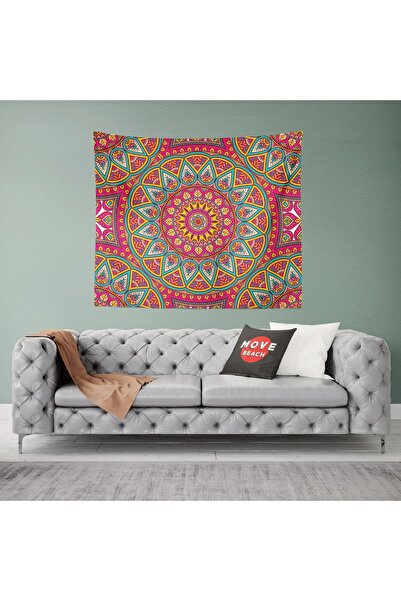 move home Mandala Patterned Fabric Wall Covering, Wall Tapestry
