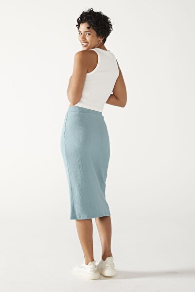 PAULMARK Fustă midi texturătă