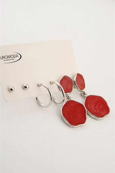EUROMODA Pearlescent Enamel Specially Designed Screw Pendant Earrings