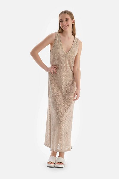 Dagi Ecrufarbenes Trägerkleid