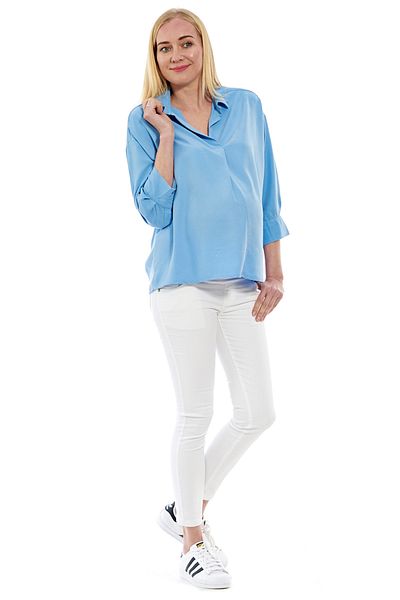 Motherway Blue Maternity Shirt Bm390