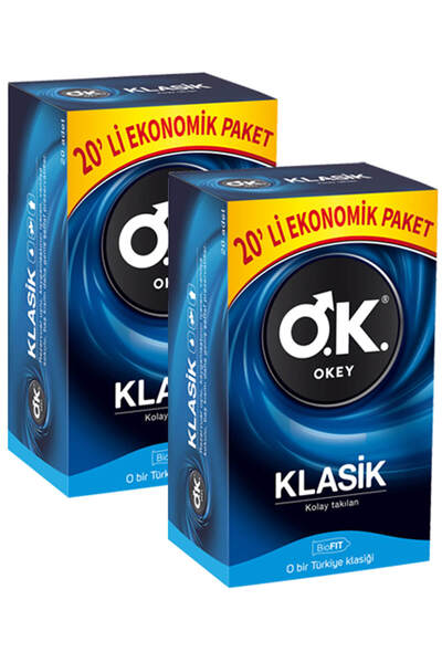 Okey Prezervatif Klasik 20li x 2 Adet