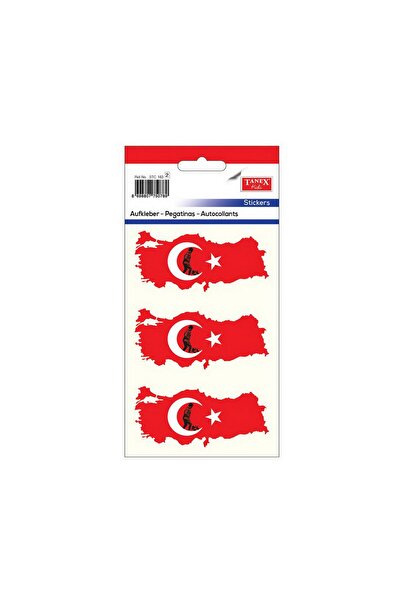Tanex STC-163 95x45 мм Туреччина з Ататюрком Випуск-4 Наклейка 6-пакет