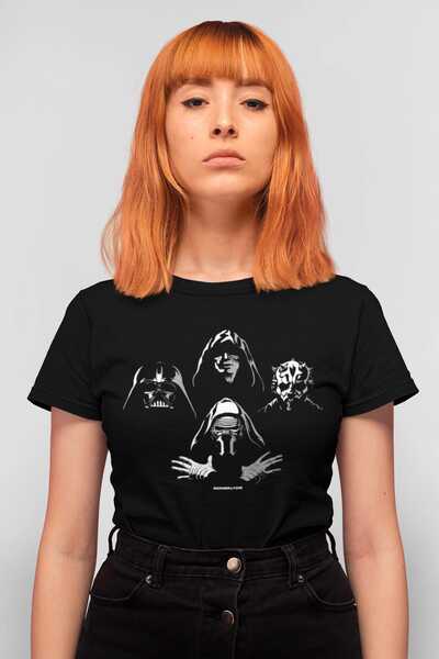 ROCKANDROLL Četvoroglava majica sa kratkim rukavima iz Star Warsa za žene|dame