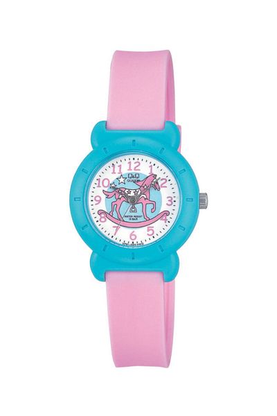 Q&Q Unisex Kids Pink Wristwatch VP81J004Y