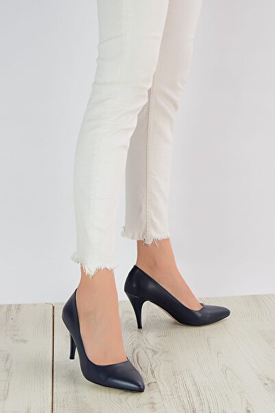 Shoes Time Lacivert Kadın Topuklu Ayakkabı 909