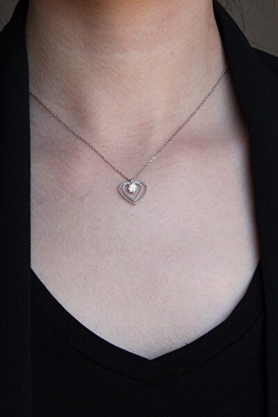 Argentum Concept 925 Ayar Gümüş Kadın Kalp Kolye N033801