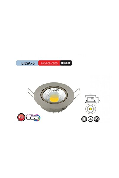 Horoz Lilya-5 Led Downlight 5W 6400K Beyaz Işık
