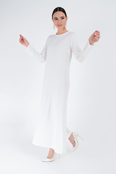 Bym Fashion Λευκό γυναικείο φόρεμα 3202