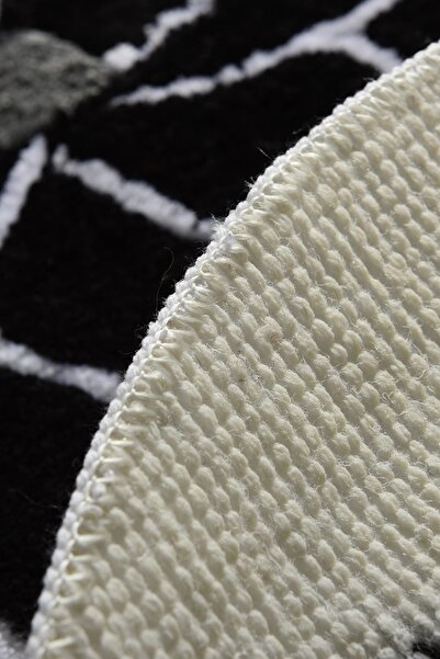 Chilai Home Dream Black 90X90 Bathroom Rug Acrylic