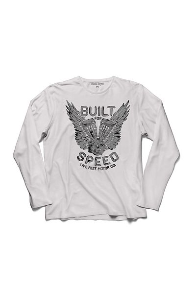 Kendim Seçtim Built For Speed Live Fast Motorcycle Piston Long Sleeve T-Shirt