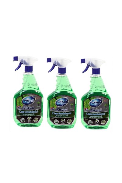 Vatan Sirkeli Cam Temizleyici Sprey Yeşil 750 ml 3 Adet