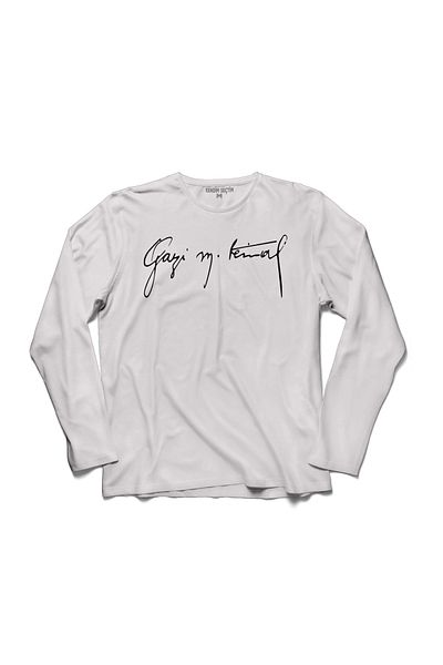 Kendim Seçtim Gazi Mustafa Kemal Atatürk semnat 1881 10 noiembrie tricou cu mânecă lungă