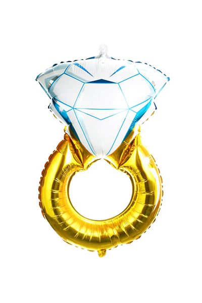 Kazanabil Large Foil Balloon in the Shape of a Solitaire Ring