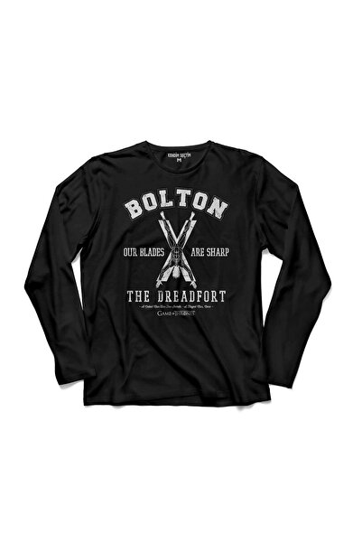 Kendim Seçtim Game Of Thrones House House Bolton Logo Uzun Kollu Tişört