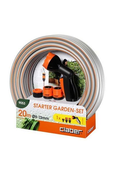 CLABER Claber High Quality Aquastop System Starter Garden Hose Set 20m