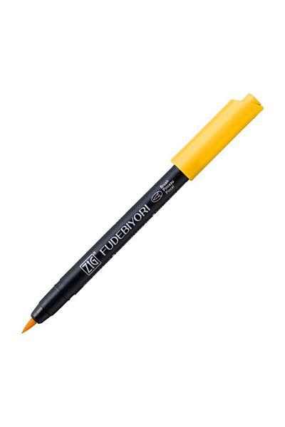 Zig Fudebiyori Brush Pen Brush Tip Pen 50 YELLOW