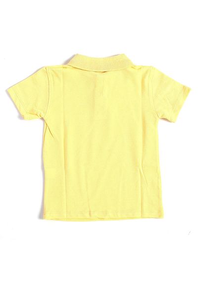 Alme Tricou galben cu mânecă scurtă pentru copii de culoare uni pentru școală Lakos - 80238-galben
