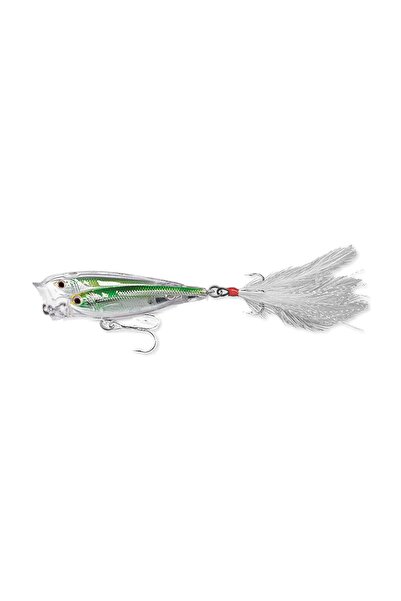 Glass Minnow Baitball Popper Floating Sahte Balığı SILVER GREEN 75MM