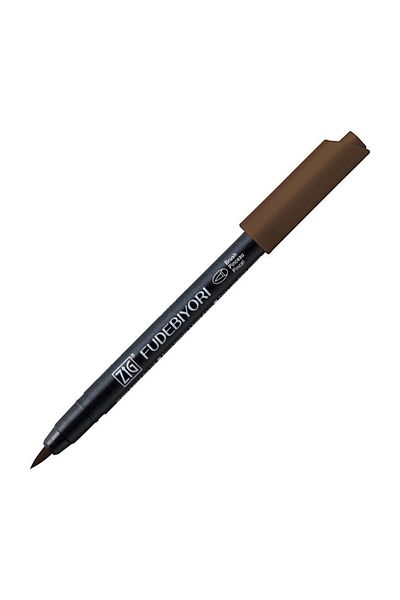 Zig Fudebiyori Brush Pen Brush Tip Pen 62 DARK BROWN