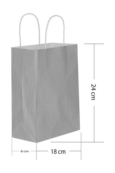 Kikajoy Черна крафт подаръчна торбичка 18x8x24 см 25 броя